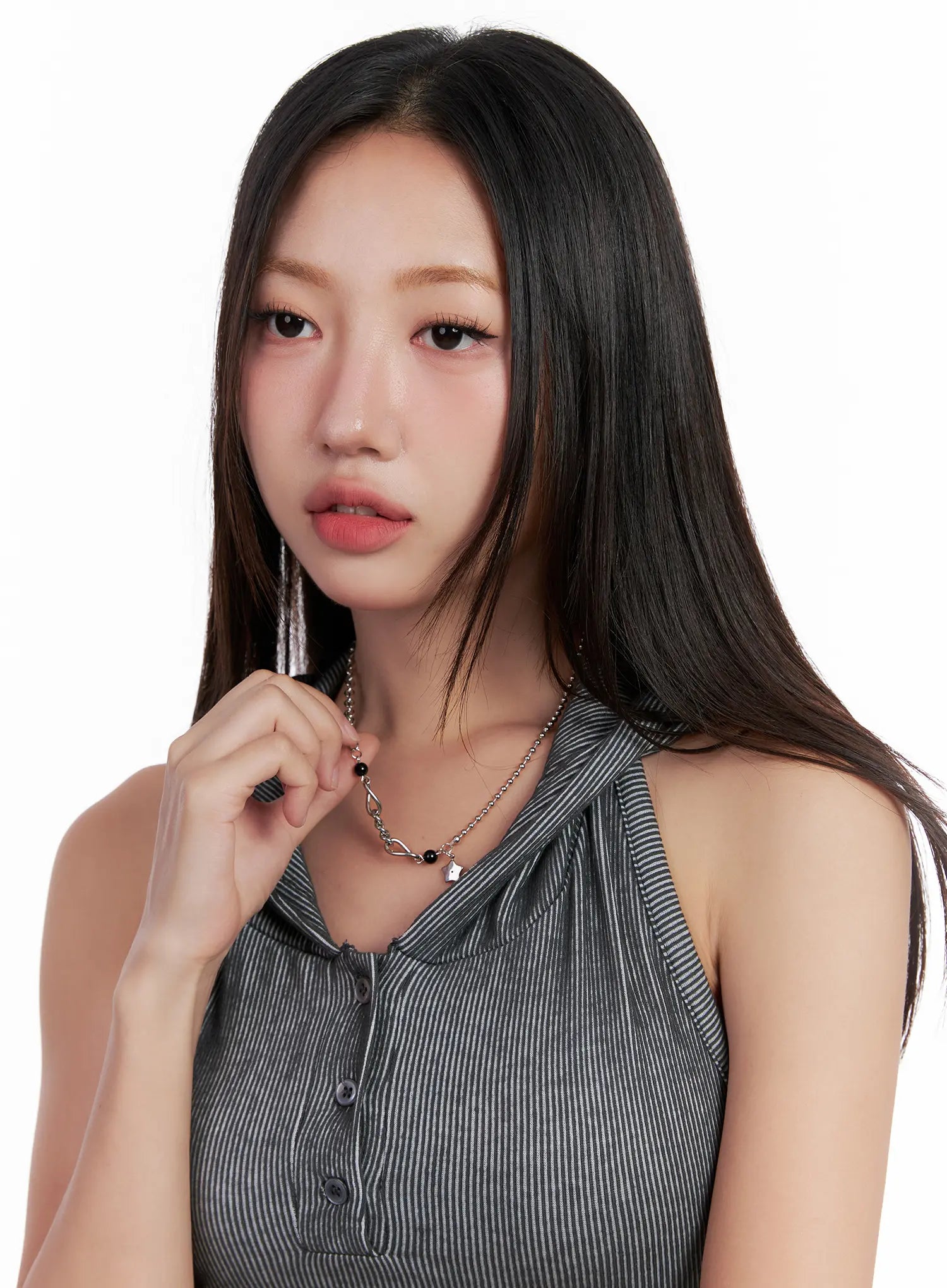 chunky-star-charm-statement-necklace-cl522