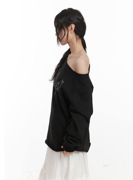 chic-one-shoulder-studded-sweatshirt-cj523