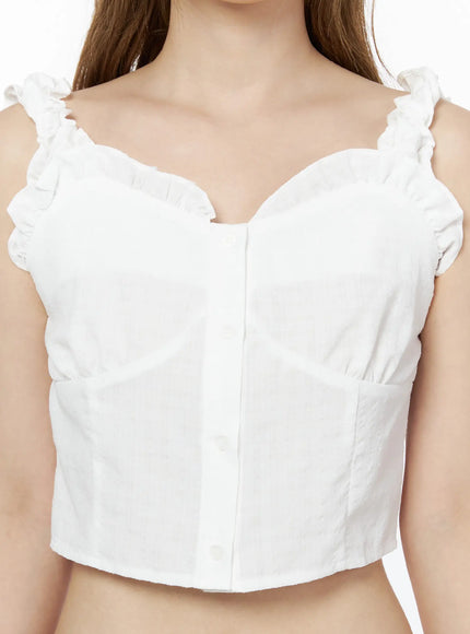 ruffle-trim-crop-blouse-iu515