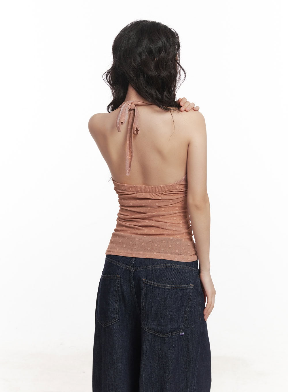 polkadot-sheer-v-neck-halter-cami-top-ca521