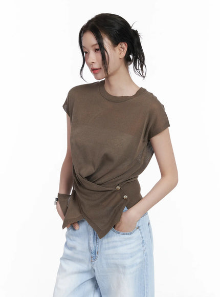 chic-draped-short-sleeve-knit-top-ca510