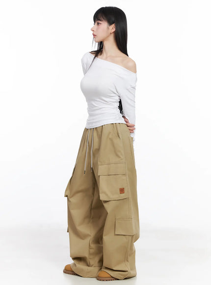 chic-off-shoulder-shirred-blouse-cf519