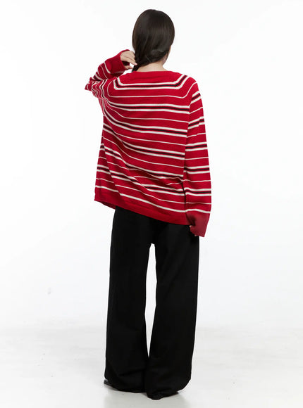 oversized-v-neck-striped-knit-sweater-co503