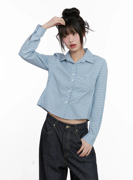 plaid-button-up-crop-shirt-cg518
