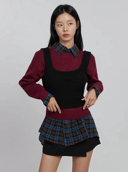 ribbon-detail-layered-sleeveless-top-id504