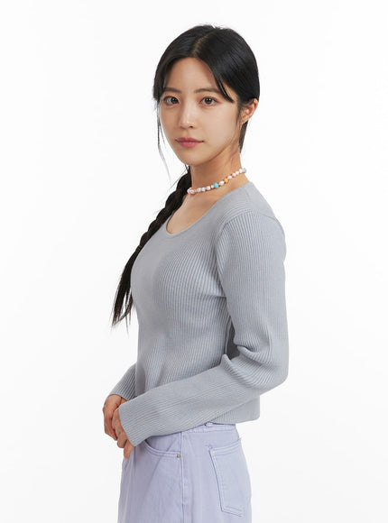 round-neck-knit-long-sleeve-top-of420