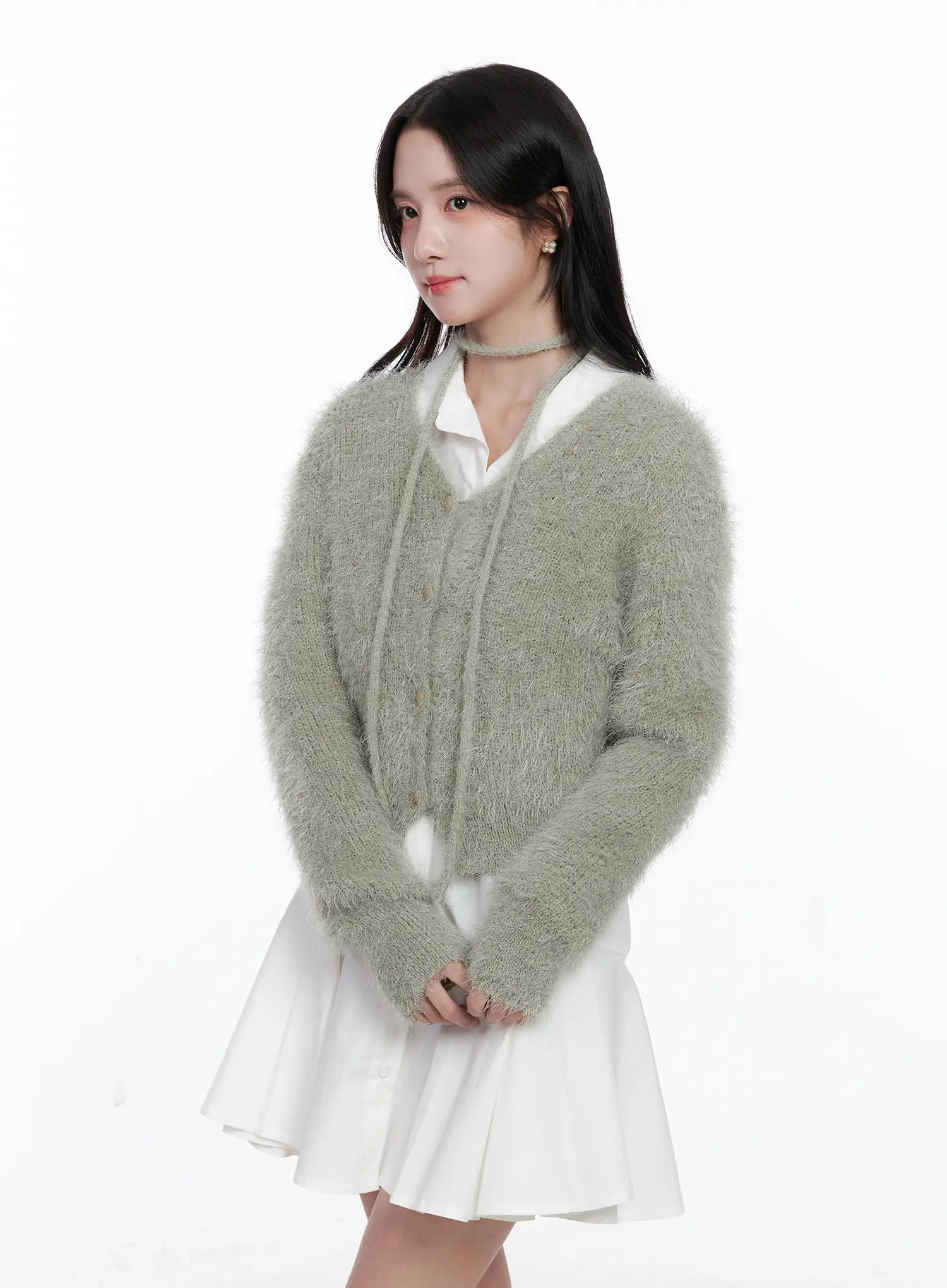 fluffy-knit-cardigan-scarf-set-cs519