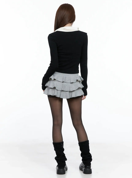 frill-layered-mini-skirt-cs501