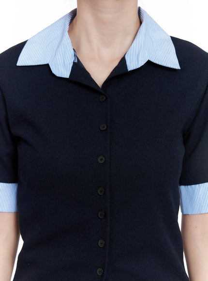 layered-collar-short-sleeve-shirt-cl524