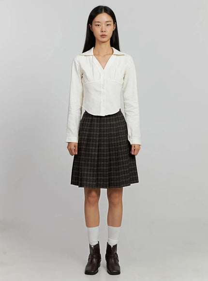 corduroy-pintuck-blouse-ij502