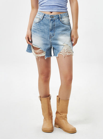 ripped-hem-shorts-cy331