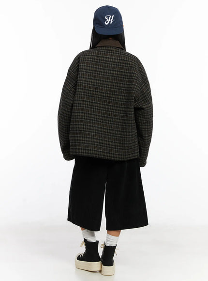 plaid-pocket-collar-jacket-cd529