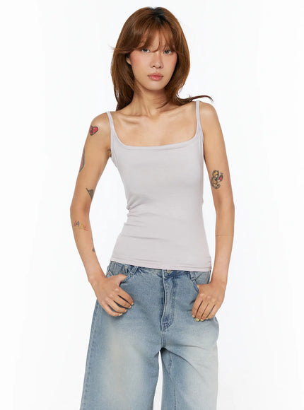 basic-u-neck-cami-top-cu518 / Light pink