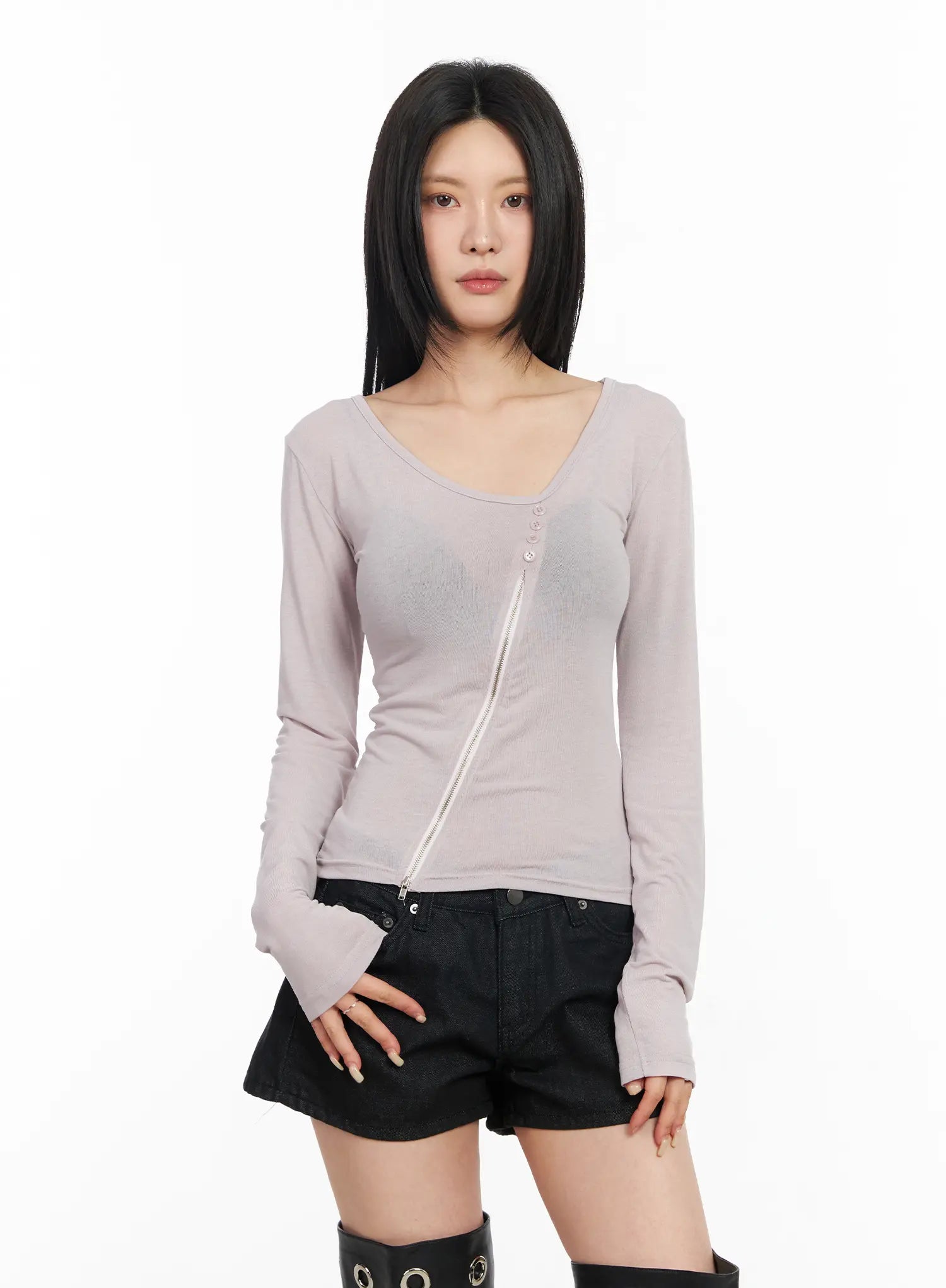 asymmetrical-zip-long-sleeve-shirt-cm517