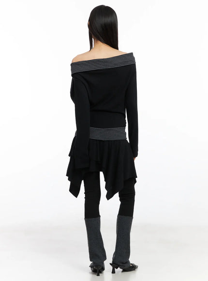 off-shoulder-two-tone-mini-dress-cd522