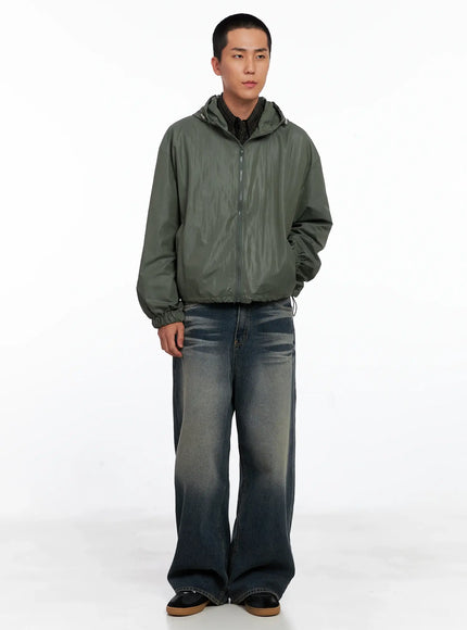 mens-glossy-windbreaker-is510