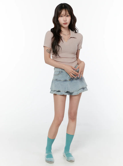 layered-ruffle-denim-skirt-cy514