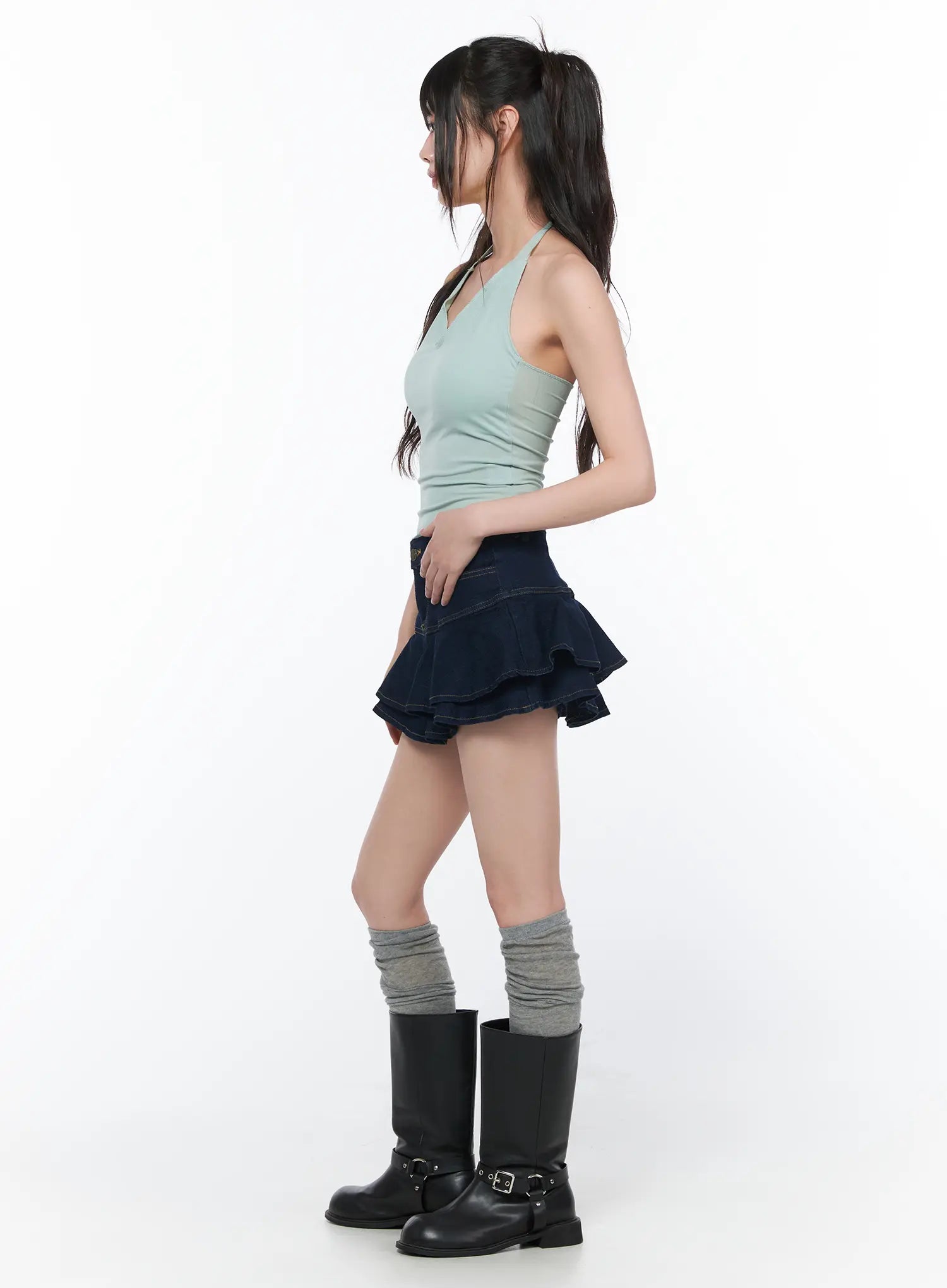 ruffled-denim-mini-skirt-ca530