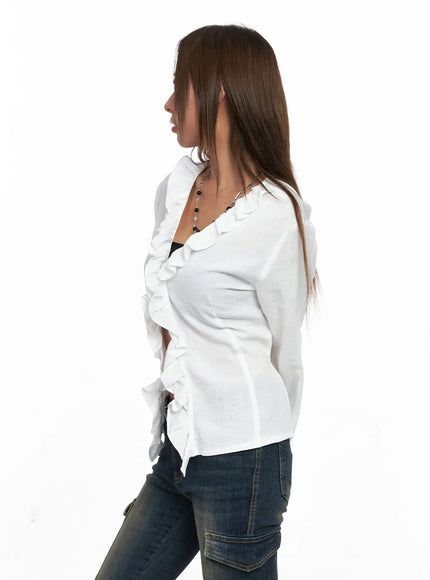 ruffle-backstrap-long-sleeve-blouse-co513