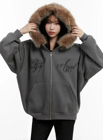 faux-fur-printed-zip-up-hoodie-id531