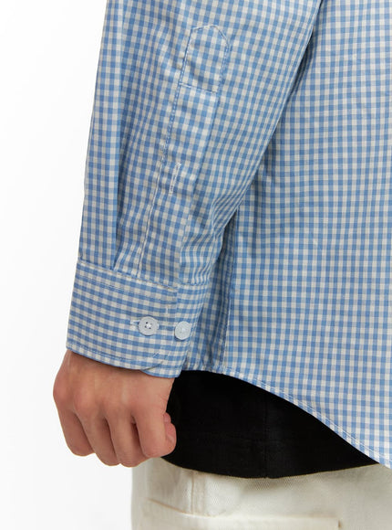 mens-gingham-cotton-collared-shirt-iu412