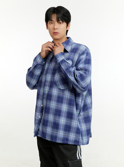 mens-checkered-buttoned-collar-shirt-il412