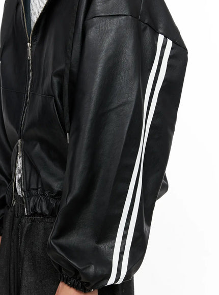 mens-faux-leather-track-hooded-jacket-io517