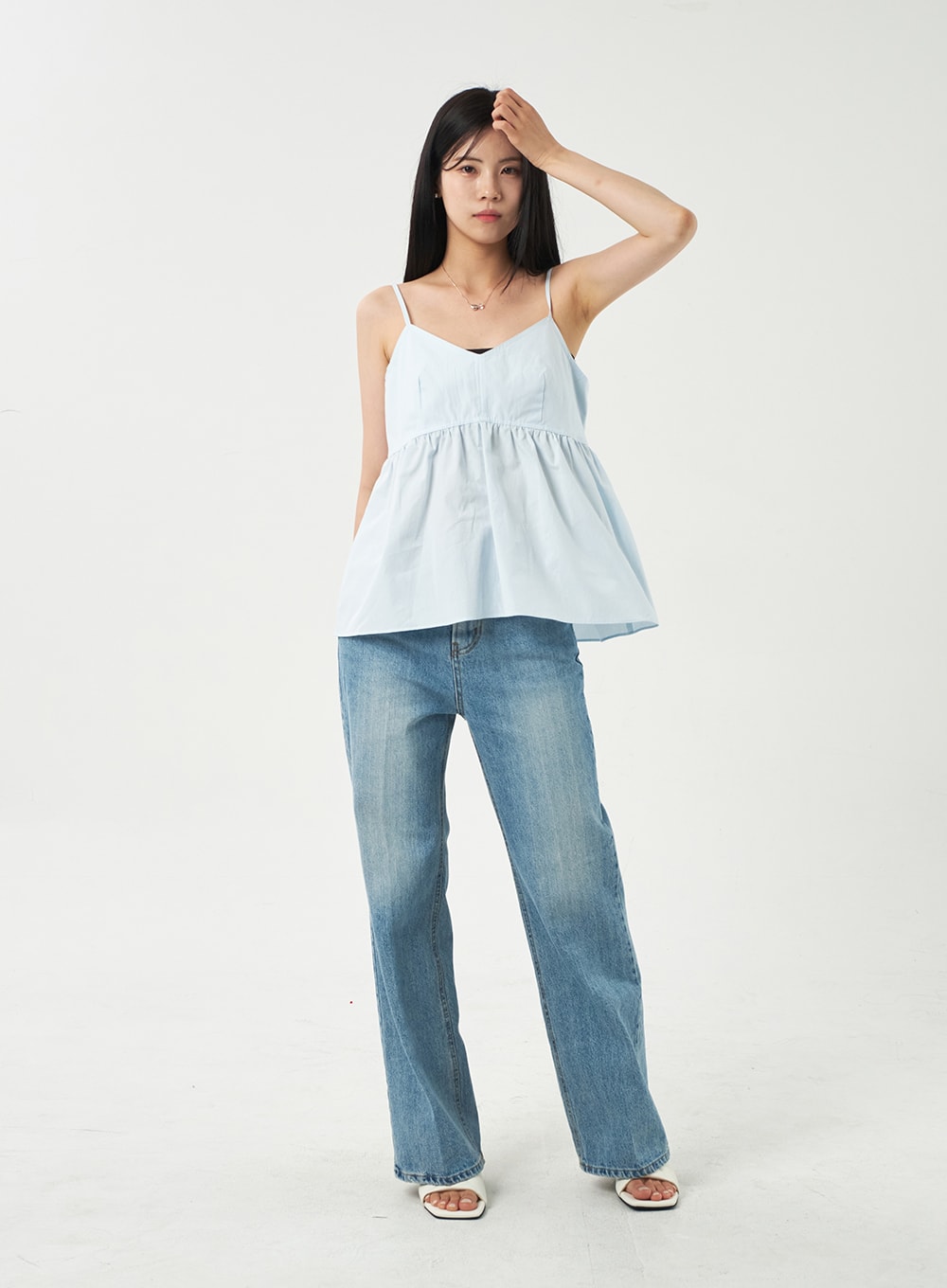Thin Strap Frill Top OY302