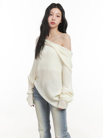 ribbed-off-shoulder-hooded-sweater-cf513