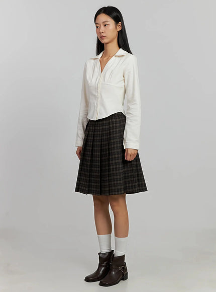 corduroy-pintuck-blouse-ij502