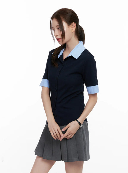 layered-collar-short-sleeve-shirt-cl524