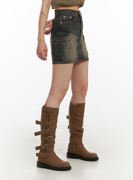 washed-denim-cargo-mini-skirt-iy410