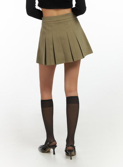 cotton-pleated-solid-mini-skirt-is427