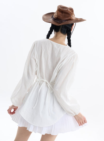 collarless-bowknot-long-sleeve-blouse-if413