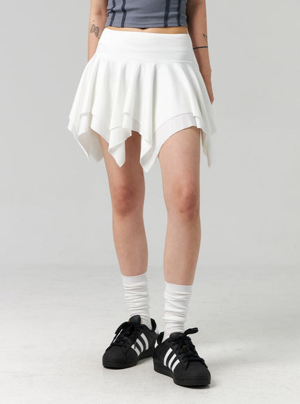 layered-ruffle-mini-skirt-cl324