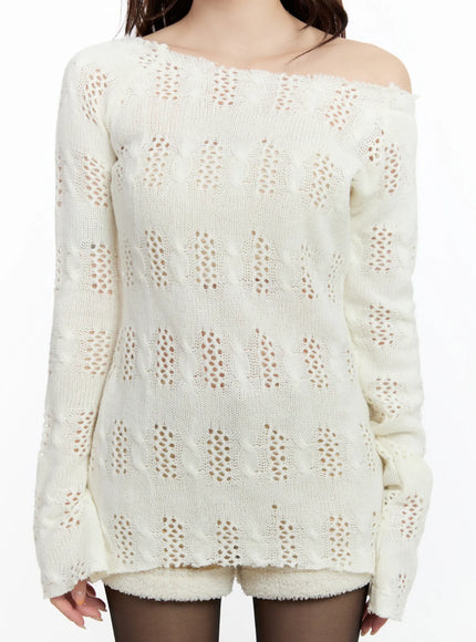 vintage-off-shoulder-knit-sweater-cn524