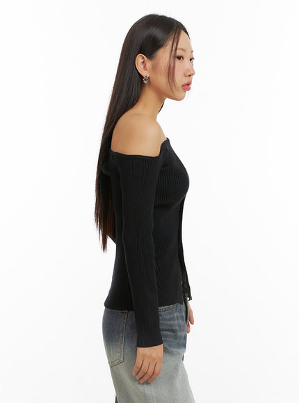 one-shoulder-buttoned-slim-cardigan-is402