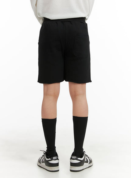 Men's Destroyed Hem Cotton Shorts IA402