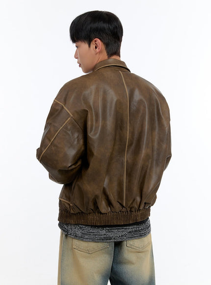 mens-washed-vintage-zip-up-leather-jacket-is413