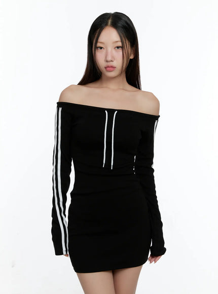 sporty-off-shoulder-knit-dress-cs518