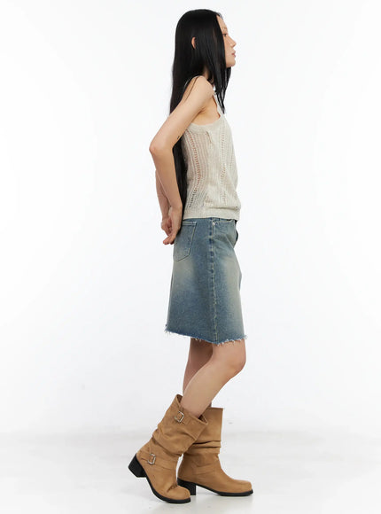 frayed-hem-denim-midi-skirt-cl529