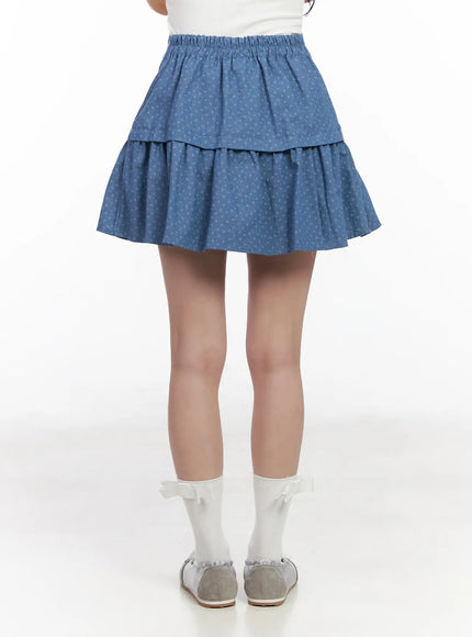 floral-pattern-flare-mini-skirt-cm527