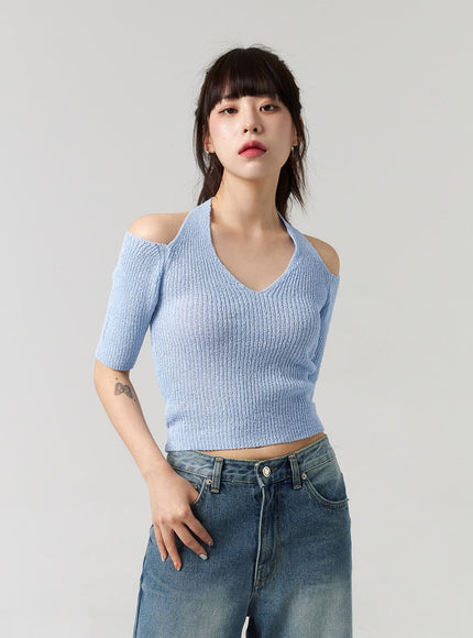 halter-neck-knit-top-cl312