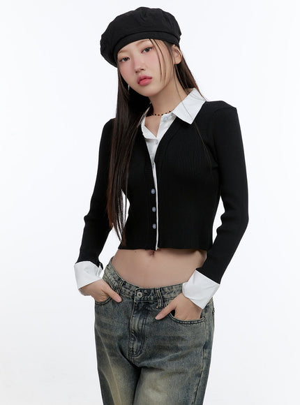 chic-buttoned-collar-cardigan-cs406