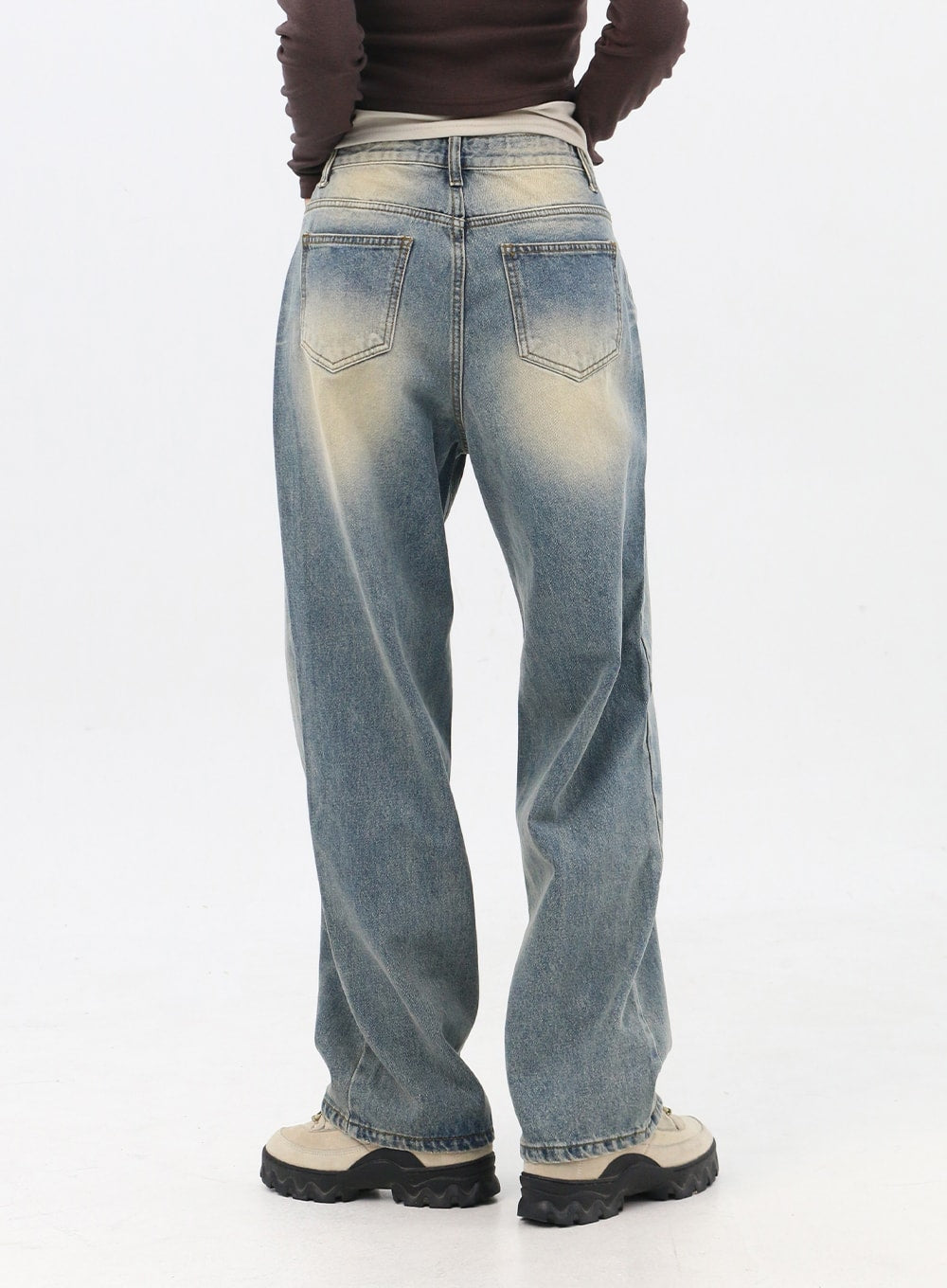 Wide Leg Jeans - Lewkin