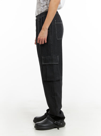 mens-denim-cargo-straight-leg-jeans-ia402