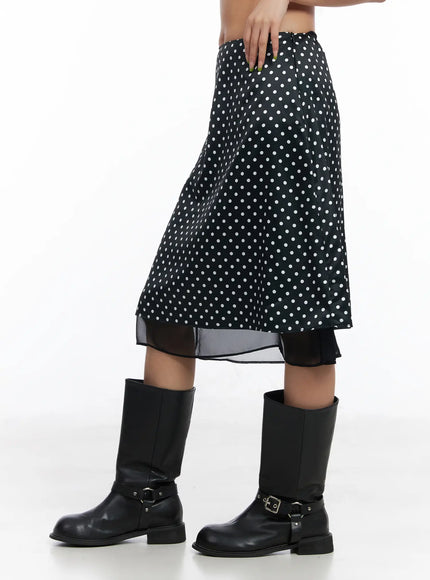 layered-polka-dot-satin-midi-skirt-cm520