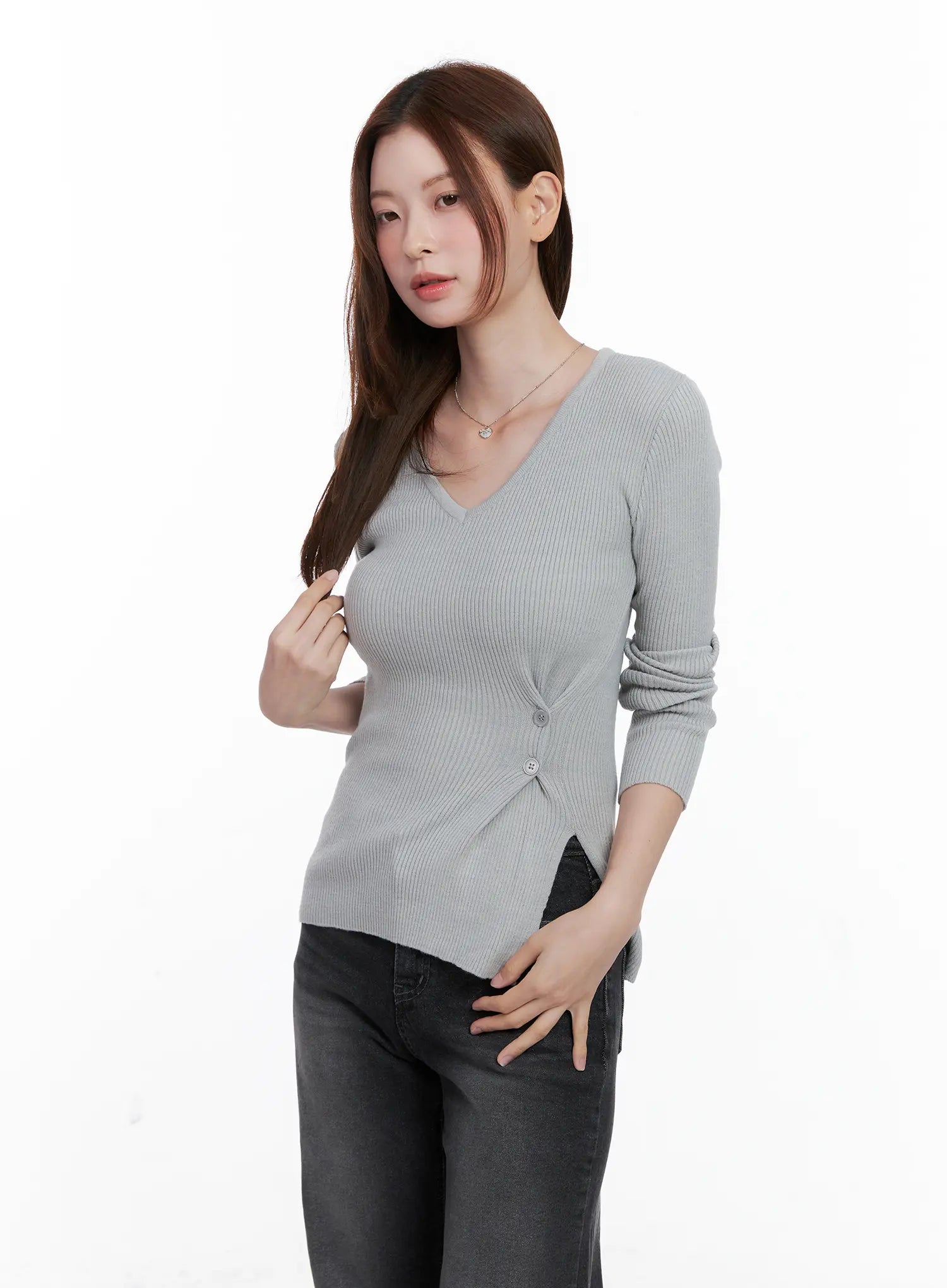 ribbed-v-neck-long-sleeve-knit-top-cg521