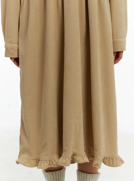collared-corduroy-long-sleeve-maxi-dress-cd523