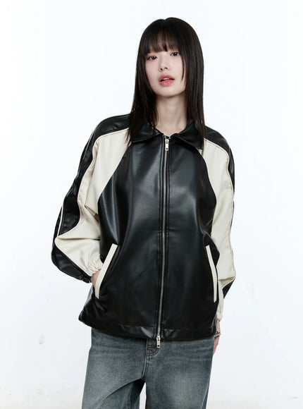 two-tone-faux-leather-jacket-cg511